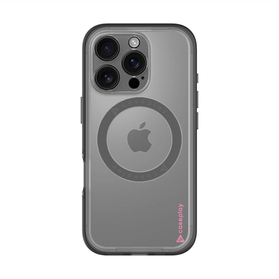 スリムプロテクションプレミアムケース with MagSafe［ オリジナル - caseplayロゴ - ピンク/B ］