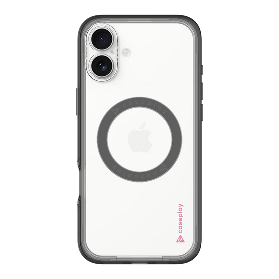 スリムプロテクションプレミアムケース with MagSafe［ オリジナル - caseplayロゴ - ピンク/B ］