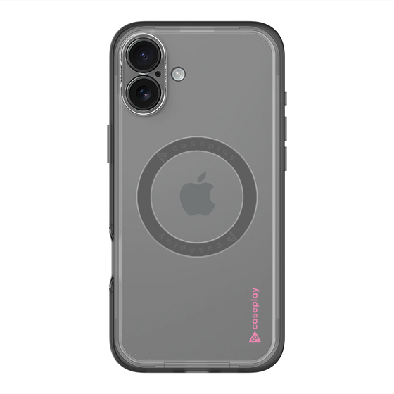 スリムプロテクションプレミアムケース with MagSafe［ オリジナル - caseplayロゴ - ピンク/B ］