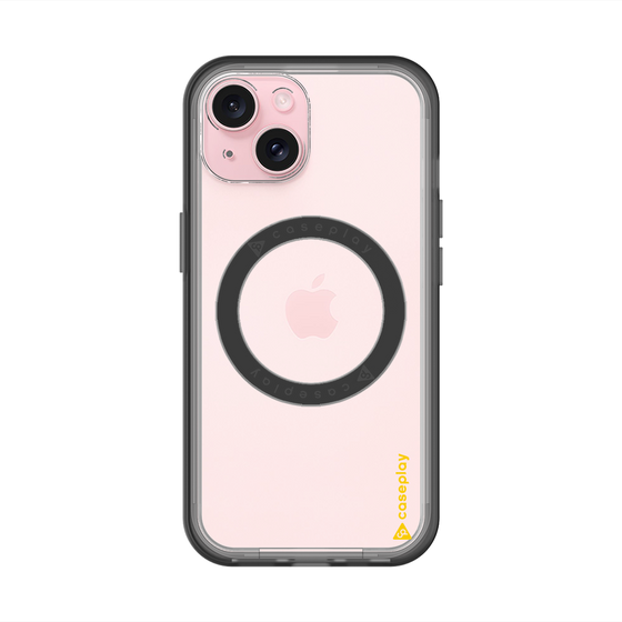 スリムプロテクションプレミアムケース with MagSafe［ オリジナル - caseplayロゴ - イエロー/B ］
