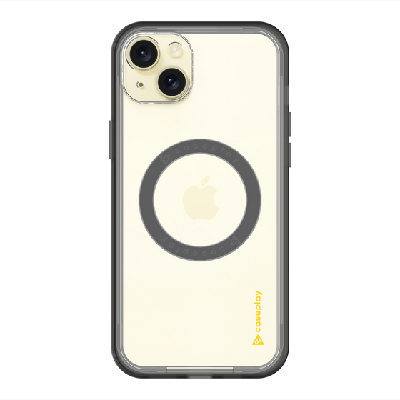 スリムプロテクションプレミアムケース with MagSafe［ オリジナル - caseplayロゴ - イエロー/B ］