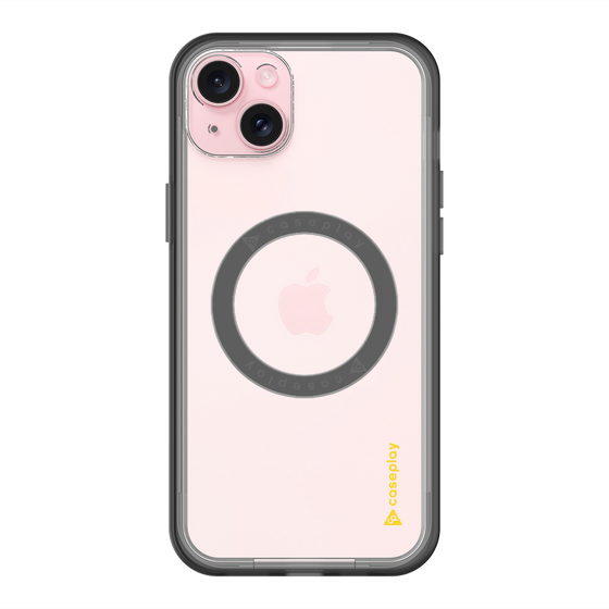 スリムプロテクションプレミアムケース with MagSafe［ オリジナル - caseplayロゴ - イエロー/B ］