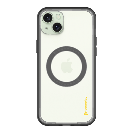 スリムプロテクションプレミアムケース with MagSafe［ オリジナル - caseplayロゴ - イエロー/B ］