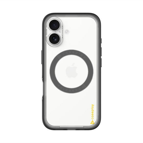 スリムプロテクションプレミアムケース with MagSafe［ オリジナル - caseplayロゴ - イエロー/B ］