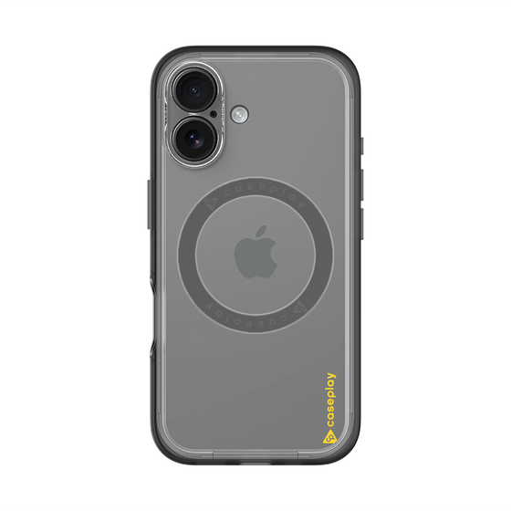 スリムプロテクションプレミアムケース with MagSafe［ オリジナル - caseplayロゴ - イエロー/B ］