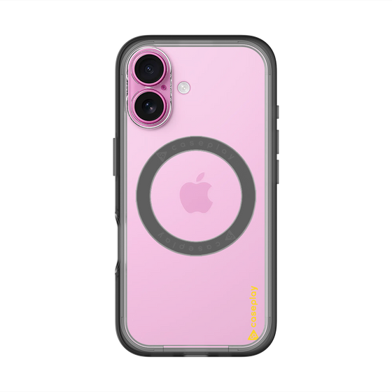 スリムプロテクションプレミアムケース with MagSafe［ オリジナル - caseplayロゴ - イエロー/B ］