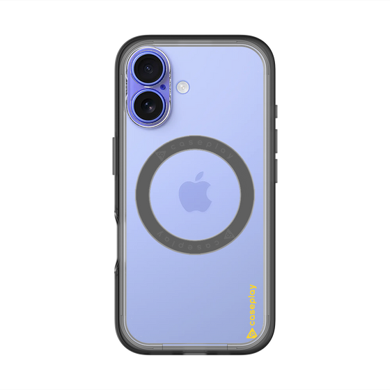 スリムプロテクションプレミアムケース with MagSafe［ オリジナル - caseplayロゴ - イエロー/B ］