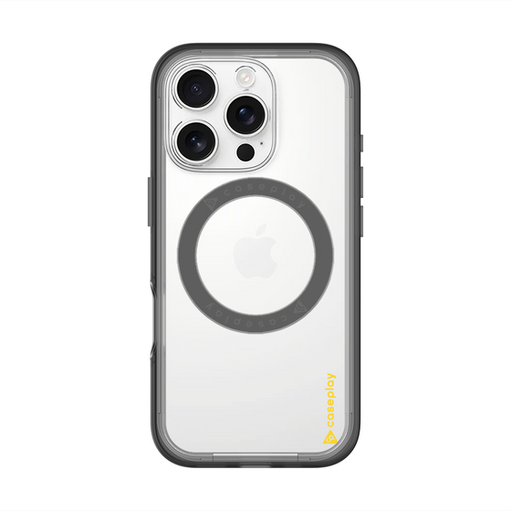 スリムプロテクションプレミアムケース with MagSafe［ オリジナル - caseplayロゴ - イエロー/B ］