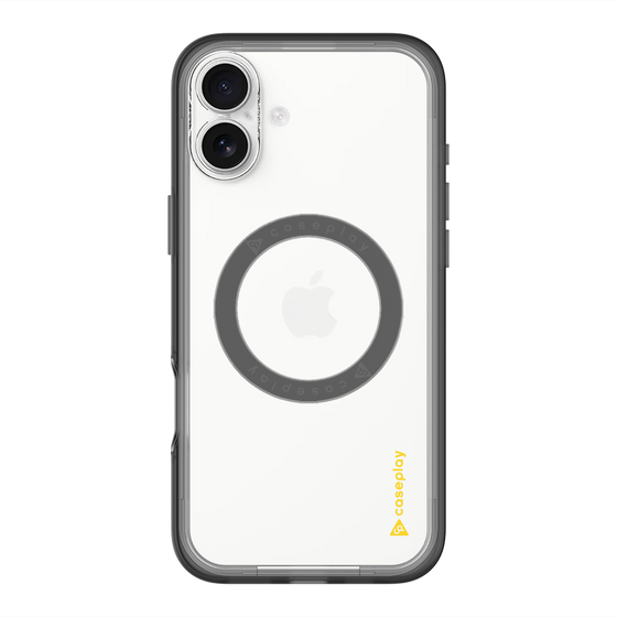 スリムプロテクションプレミアムケース with MagSafe［ オリジナル - caseplayロゴ - イエロー/B ］