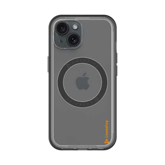 スリムプロテクションプレミアムケース with MagSafe［ オリジナル - caseplayロゴ - オレンジ/B ］
