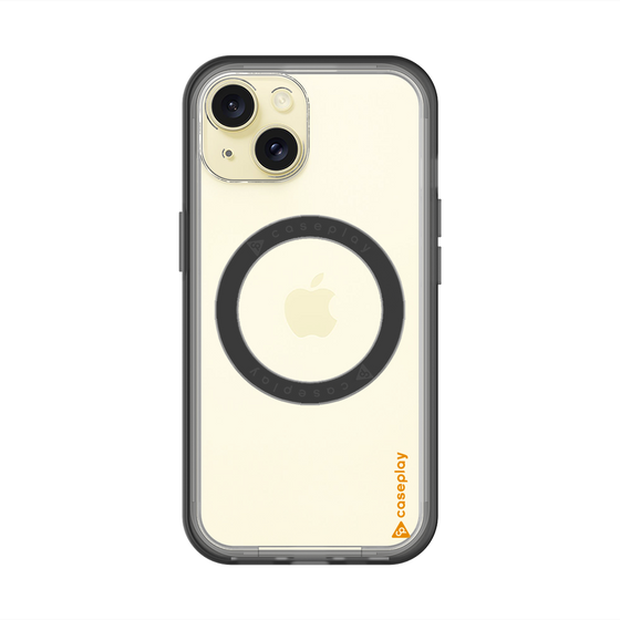 スリムプロテクションプレミアムケース with MagSafe［ オリジナル - caseplayロゴ - オレンジ/B ］