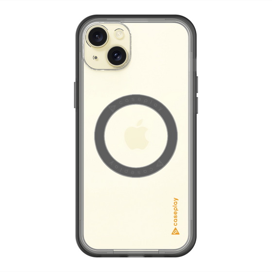 スリムプロテクションプレミアムケース with MagSafe［ オリジナル - caseplayロゴ - オレンジ/B ］