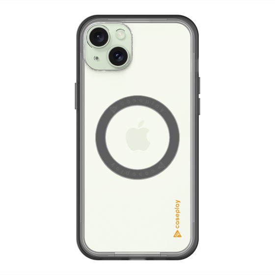 スリムプロテクションプレミアムケース with MagSafe［ オリジナル - caseplayロゴ - オレンジ/B ］