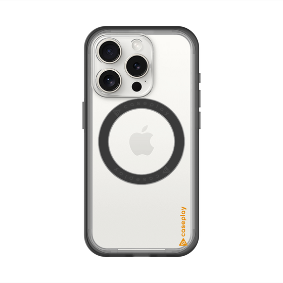 スリムプロテクションプレミアムケース with MagSafe［ オリジナル - caseplayロゴ - オレンジ/B ］