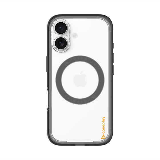 スリムプロテクションプレミアムケース with MagSafe［ オリジナル - caseplayロゴ - オレンジ/B ］