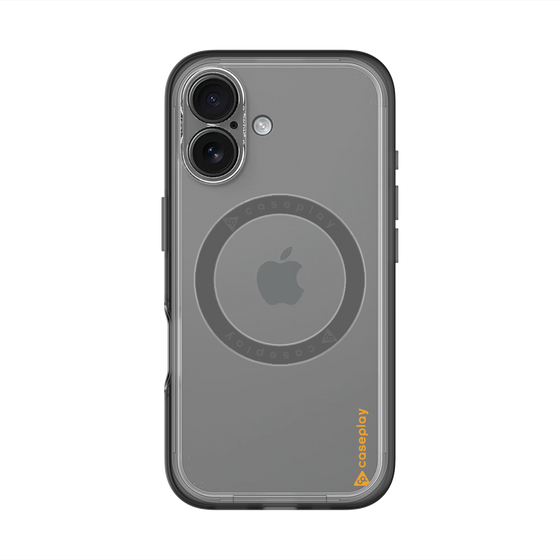 スリムプロテクションプレミアムケース with MagSafe［ オリジナル - caseplayロゴ - オレンジ/B ］