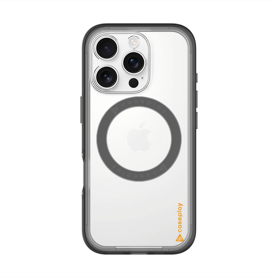 スリムプロテクションプレミアムケース with MagSafe［ オリジナル - caseplayロゴ - オレンジ/B ］