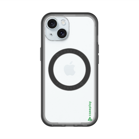 スリムプロテクションプレミアムケース with MagSafe［ オリジナル - caseplayロゴ - グリーン/B ］