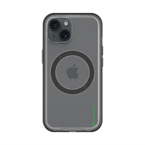 スリムプロテクションプレミアムケース with MagSafe［ オリジナル - caseplayロゴ - グリーン/B ］