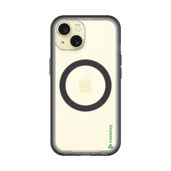 スリムプロテクションプレミアムケース with MagSafe［ オリジナル - caseplayロゴ - グリーン/B ］
