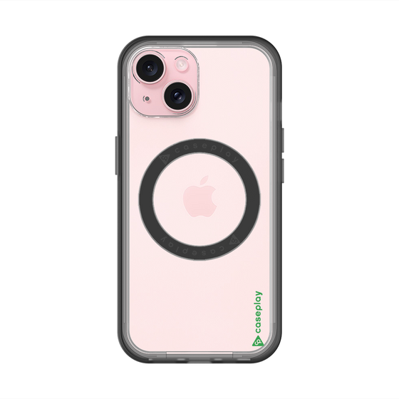 スリムプロテクションプレミアムケース with MagSafe［ オリジナル - caseplayロゴ - グリーン/B ］