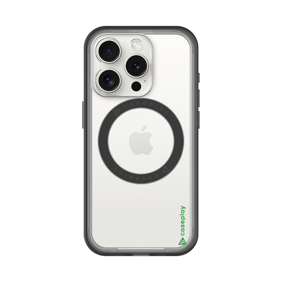 スリムプロテクションプレミアムケース with MagSafe［ オリジナル - caseplayロゴ - グリーン/B ］
