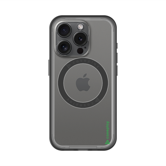 スリムプロテクションプレミアムケース with MagSafe［ オリジナル - caseplayロゴ - グリーン/B ］