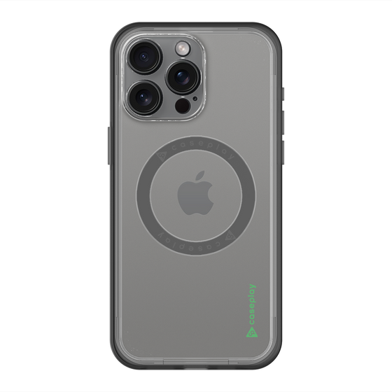 スリムプロテクションプレミアムケース with MagSafe［ オリジナル - caseplayロゴ - グリーン/B ］