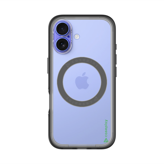スリムプロテクションプレミアムケース with MagSafe［ オリジナル - caseplayロゴ - グリーン/B ］