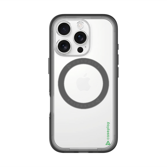 スリムプロテクションプレミアムケース with MagSafe［ オリジナル - caseplayロゴ - グリーン/B ］