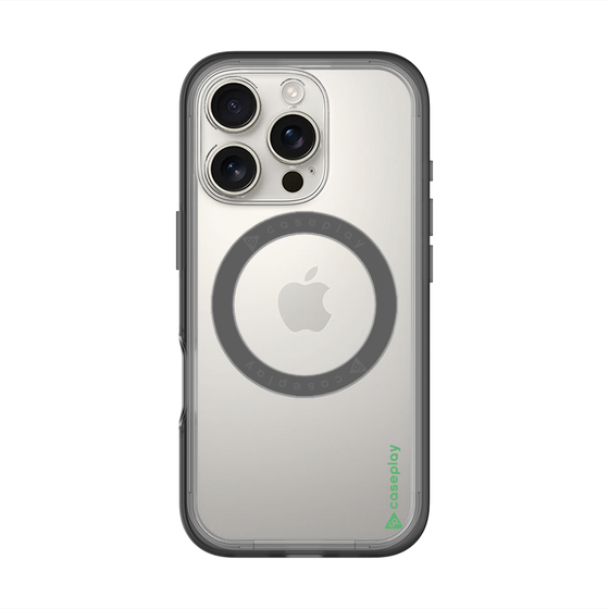 スリムプロテクションプレミアムケース with MagSafe［ オリジナル - caseplayロゴ - グリーン/B ］