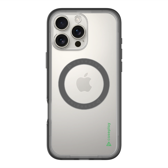 スリムプロテクションプレミアムケース with MagSafe［ オリジナル - caseplayロゴ - グリーン/B ］