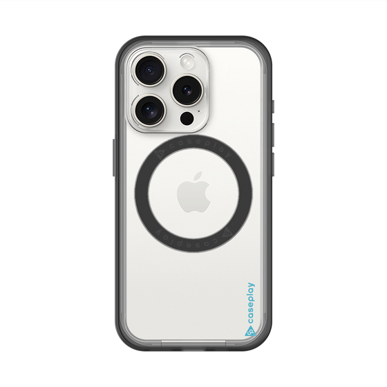 スリムプロテクションプレミアムケース with MagSafe［ オリジナル - caseplayロゴ - ライトブルー/B ］