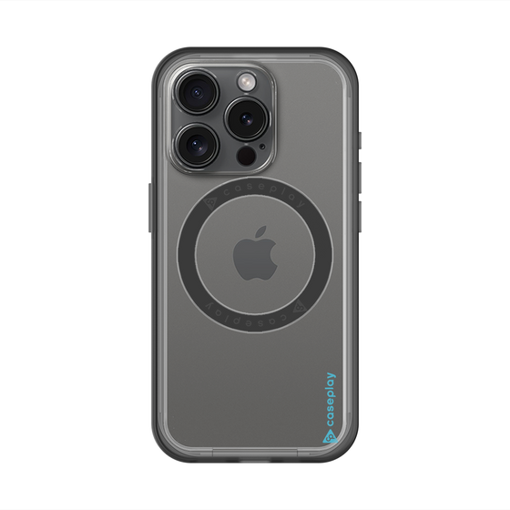 スリムプロテクションプレミアムケース with MagSafe［ オリジナル - caseplayロゴ - ライトブルー/B ］