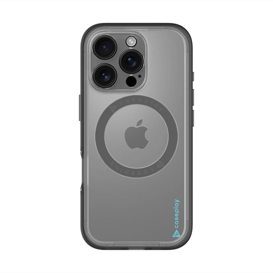 スリムプロテクションプレミアムケース with MagSafe［ オリジナル - caseplayロゴ - ライトブルー/B ］