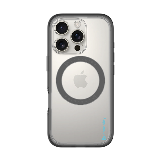 スリムプロテクションプレミアムケース with MagSafe［ オリジナル - caseplayロゴ - ライトブルー/B ］