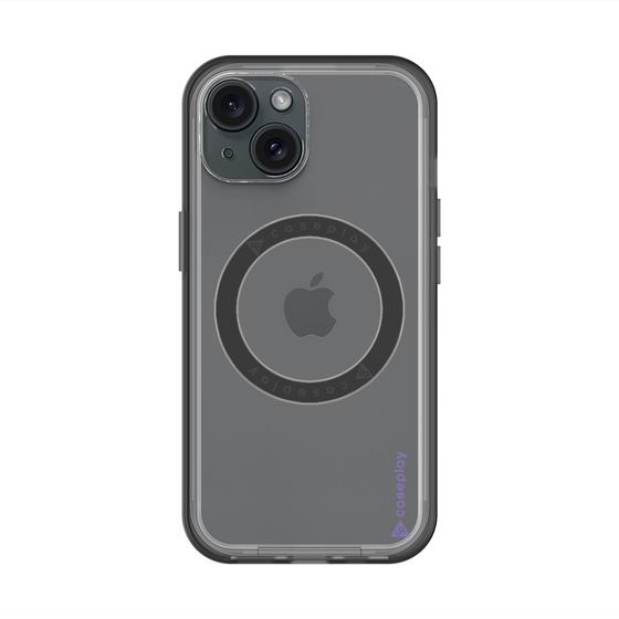 スリムプロテクションプレミアムケース with MagSafe［ オリジナル - caseplayロゴ - パープル/B ］