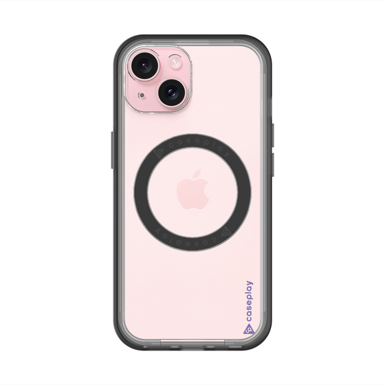 スリムプロテクションプレミアムケース with MagSafe［ オリジナル - caseplayロゴ - パープル/B ］