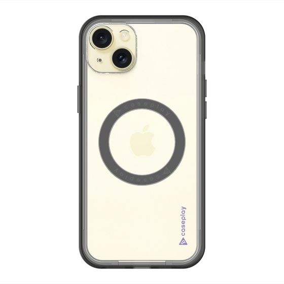 スリムプロテクションプレミアムケース with MagSafe［ オリジナル - caseplayロゴ - パープル/B ］