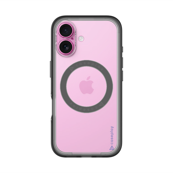 スリムプロテクションプレミアムケース with MagSafe［ オリジナル - caseplayロゴ - パープル/B ］