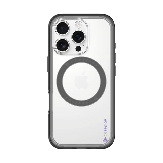 スリムプロテクションプレミアムケース with MagSafe［ オリジナル - caseplayロゴ - パープル/B ］