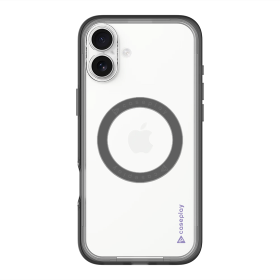 スリムプロテクションプレミアムケース with MagSafe［ オリジナル - caseplayロゴ - パープル/B ］