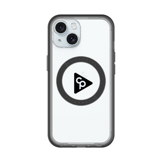 スリムプロテクションプレミアムケース with MagSafe［ オリジナル - caseplayロゴ - ブラック/C ］