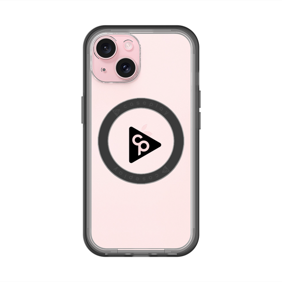 スリムプロテクションプレミアムケース with MagSafe［ オリジナル - caseplayロゴ - ブラック/C ］