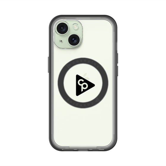 スリムプロテクションプレミアムケース with MagSafe［ オリジナル - caseplayロゴ - ブラック/C ］