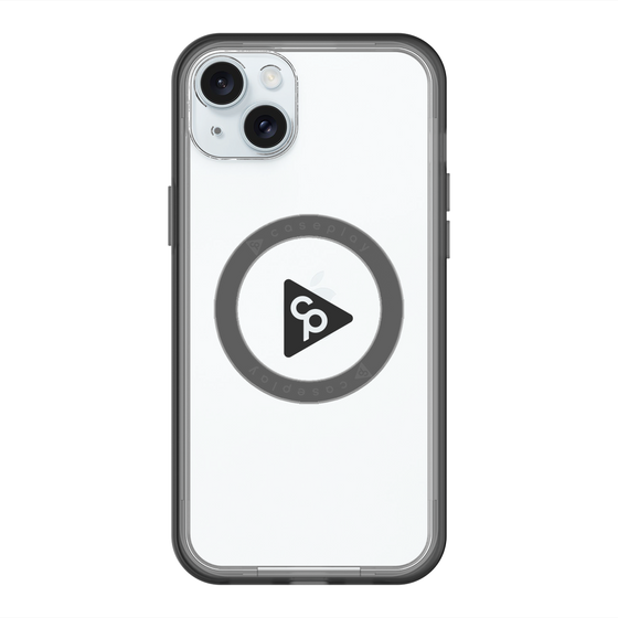 スリムプロテクションプレミアムケース with MagSafe［ オリジナル - caseplayロゴ - ブラック/C ］