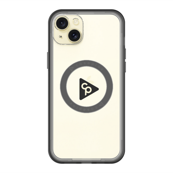 スリムプロテクションプレミアムケース with MagSafe［ オリジナル - caseplayロゴ - ブラック/C ］