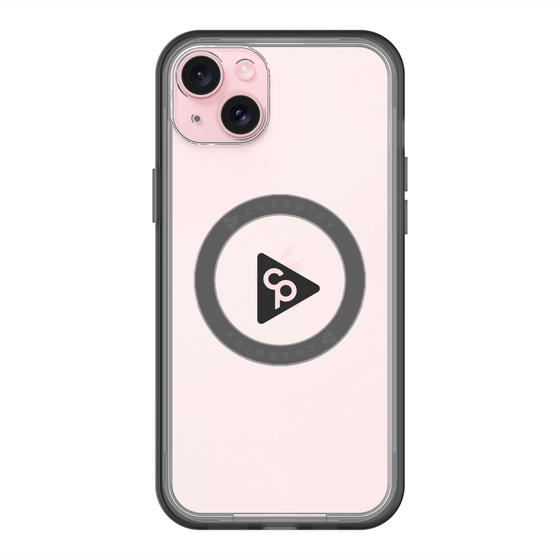 スリムプロテクションプレミアムケース with MagSafe［ オリジナル - caseplayロゴ - ブラック/C ］