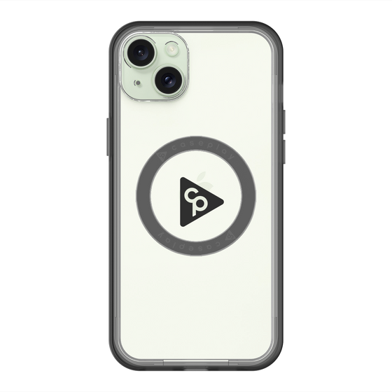 スリムプロテクションプレミアムケース with MagSafe［ オリジナル - caseplayロゴ - ブラック/C ］
