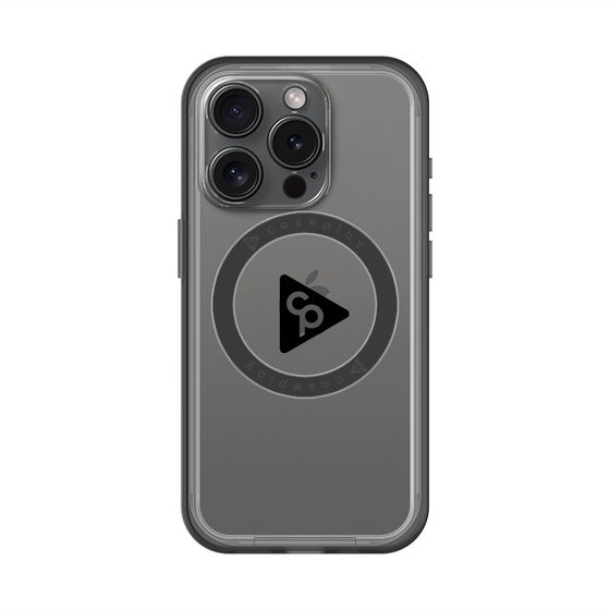 スリムプロテクションプレミアムケース with MagSafe［ オリジナル - caseplayロゴ - ブラック/C ］
